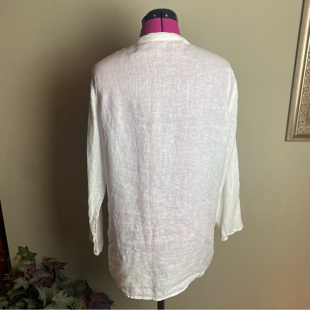 CP Shades Yoko Double Cotton White Pleated Tunic - Picture 2 of 5